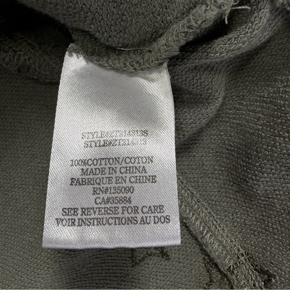 Z Supply Star Embroidered Crewneck Sweatshirt Sage Green Size Small - Picture 4 of 8